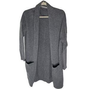 Athleta Gray Spirit Wool Cashmere Wrap Size Small Has Pockets Oversized